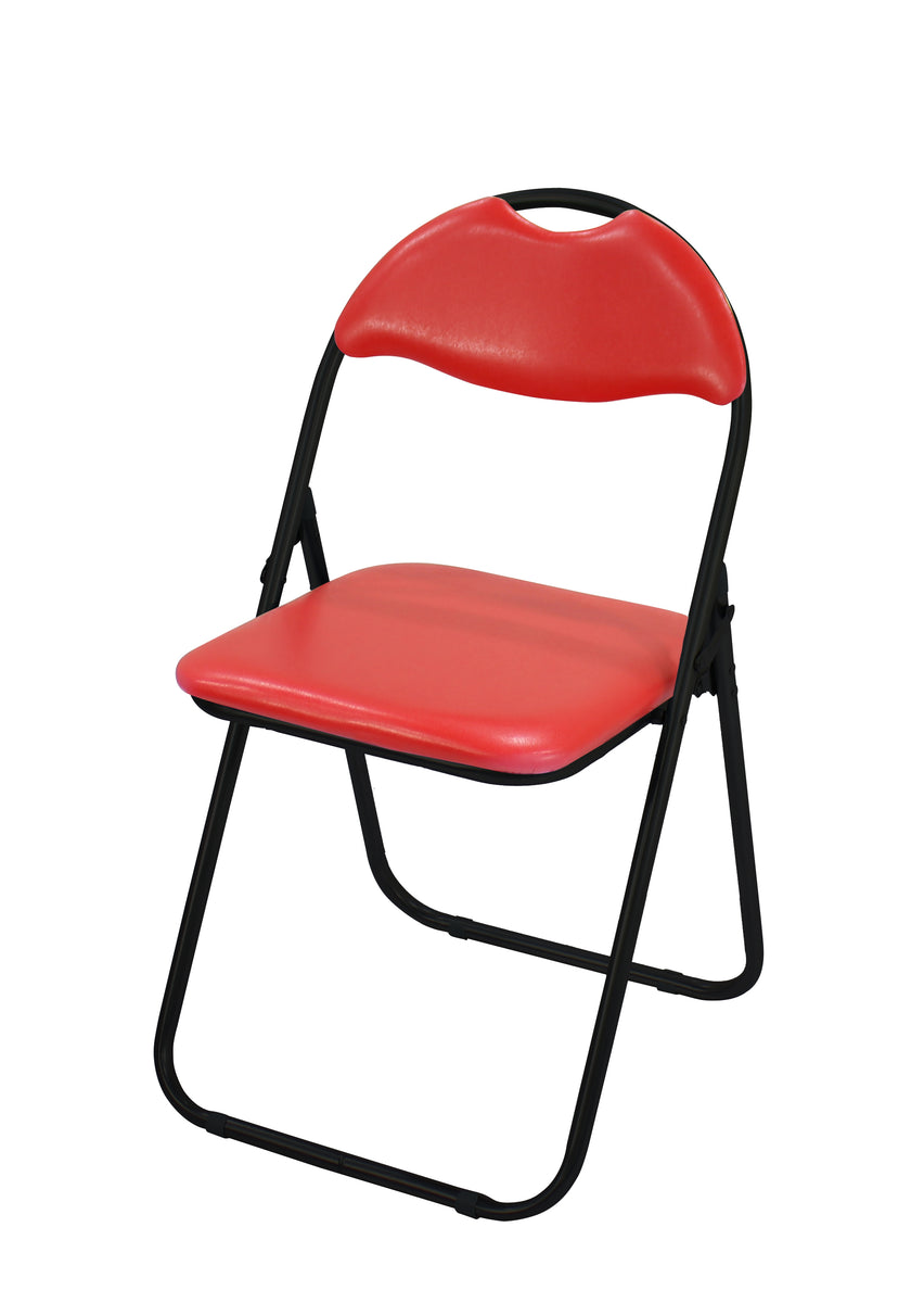 HyFive Folding Chair Padded Red/Black/Grey Hyfive Products