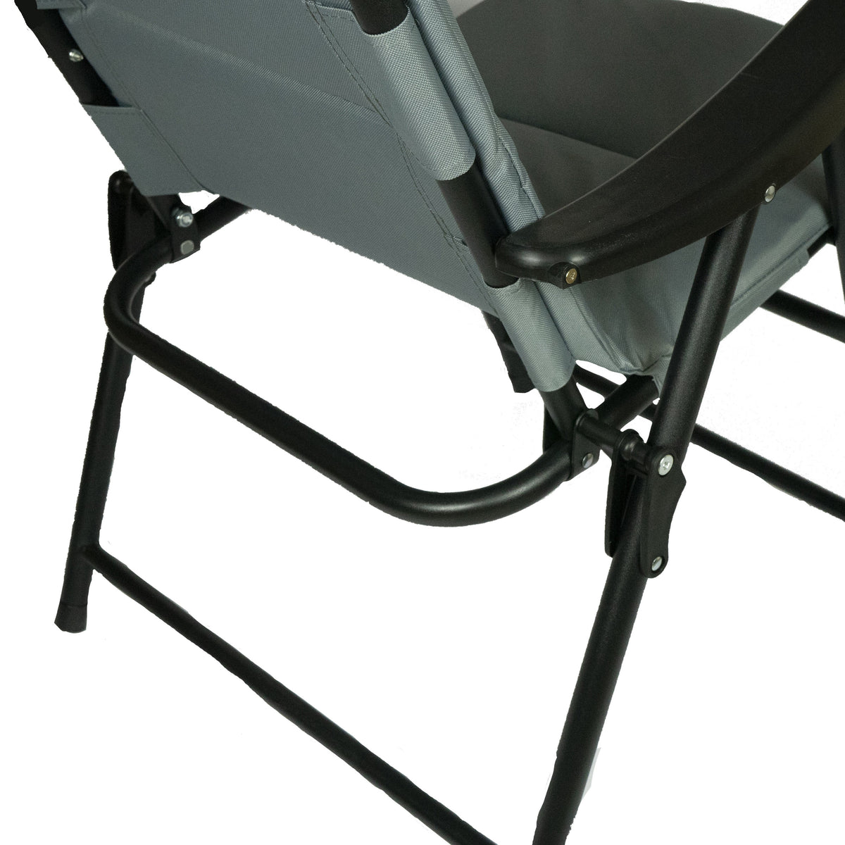 Hyfive Cushioned Padded Folding Deck Chair Grey (1 Chair) Hyfive Products
