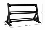 3 Tier Hex Dumbbell Rack Stand 12 Pairs Weight Storage For Home Gym Workout
