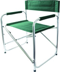 ALUMINIUM DIRECTORS FOLDING CHAIR (GREEN)