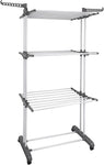 Hyfive Clothes Airer Clothes Drying Rack Extra Large 4 Tier Folding Clothes Horse Drying Rail Stainless Steel Garment Laundry Clothes Dryer Racks