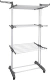 Hyfive Clothes Airer Clothes Drying Rack Extra Large 4 Tier Folding Clothes Horse Drying Rail Stainless Steel Garment Laundry Clothes Dryer Racks