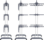 Hyfive Clothes Airer Clothes Drying Rack Extra Large 4 Tier Folding Clothes Horse Drying Rail Stainless Steel Garment Laundry Clothes Dryer Racks