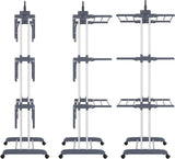 Hyfive Clothes Airer Clothes Drying Rack Extra Large 4 Tier Folding Clothes Horse Drying Rail Stainless Steel Garment Laundry Clothes Dryer Racks