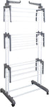 Hyfive Clothes Airer Clothes Drying Rack Extra Large 4 Tier Folding Clothes Horse Drying Rail Stainless Steel Garment Laundry Clothes Dryer Racks