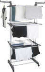Hyfive Clothes Airer Clothes Drying Rack Extra Large 4 Tier Folding Clothes Horse Drying Rail Stainless Steel Garment Laundry Clothes Dryer Racks