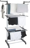 Hyfive Clothes Airer Clothes Drying Rack Extra Large 4 Tier Folding Clothes Horse Drying Rail Stainless Steel Garment Laundry Clothes Dryer Racks