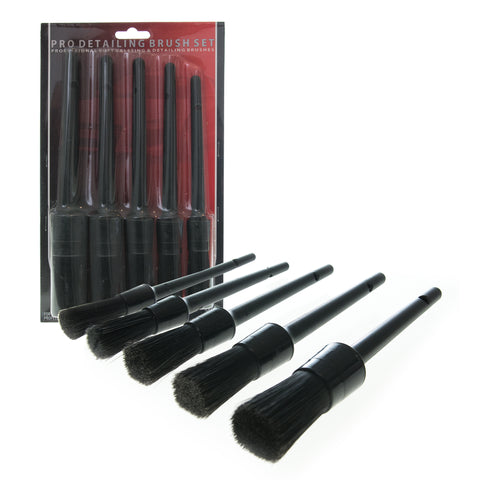 Detailing Brush Set 5 Brushes Professional Car Cleaning