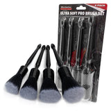 Ultra Soft Detailing Brush Set 4 Brushes Professional Car Cleaning