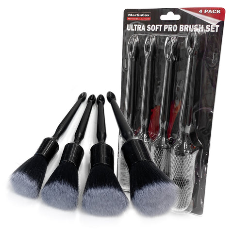Ultra Soft Detailing Brush Set 4 Brushes Professional Car Cleaning