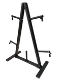 Olympic Bar Weight Plate Tree Home Gym Storage Rack for 1" Discs Includes 4 Clips