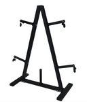Olympic Bar Weight Plate Tree Home Gym Storage Rack for 1" Discs Includes 4 Clips