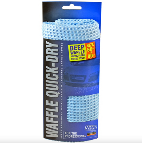 Waffle Quick Dry Mircofibre Drying Towel Blue