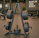 Weight Plate Tree Rack Stand Gym Storage 1" Olympic OR Standard Discs Home Gym