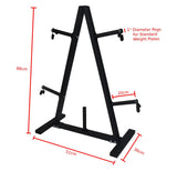 Weight Plate Tree Rack Stand Gym Storage 1" Olympic OR Standard Discs Home Gym