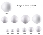 Polystyrene Foam Balls - Sizes: 20mm - 150mm Available in Various Pack Quantities