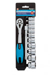 Bluespot 12pc 3/8" Metric Ratchet & Socket Set (10-24mm)