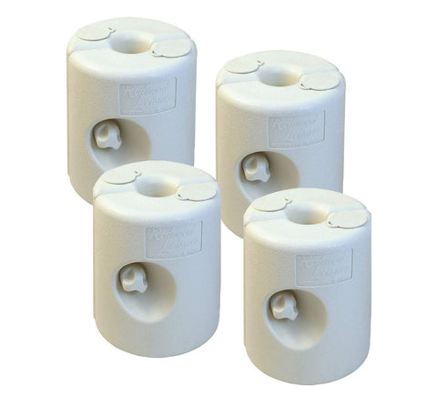 Plastic Gazebo Leg Weights 4 Pack 25mm White (Empty to be Filled)
