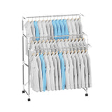 Extendable Garment Clothes Rail - Triple Rail Storage