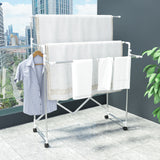 Extendable Garment Clothes Rail - Triple Rail Storage