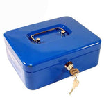 8" Metal Cash Box Petty Change with 2 Keys (Colour May Vary)