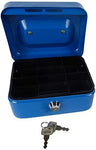 6" Petty Cash Box (Red/Blue/Black)