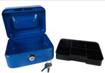 6" Petty Cash Box (Red/Blue/Black)
