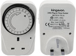 Timer Plug Socket UK 3 Pack 24 Hour Plug-in Energy Saver