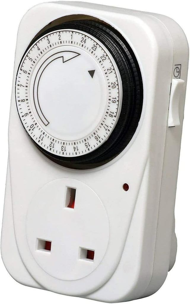 Plug Socket Time Clock Timer Plug Socket UK 3 Pack 24 Hour Plug-in Energy Saver – Hyfive Products