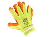 Latex Coated Orange Rubber Safety Work Gloves