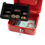 6" Petty Cash Box (Red/Blue/Black)
