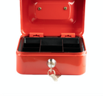 6" Petty Cash Box (Red/Blue/Black)