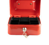 6" Petty Cash Box (Red/Blue/Black)