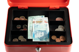 10" Petty Cash Box (Red/Black)