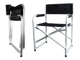 Aluminium Directors Folding Chair (Black/Blue)