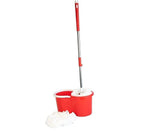 Spin Mop And Bucket Set With 2 Super Absorbent Microfiber Mop Heads